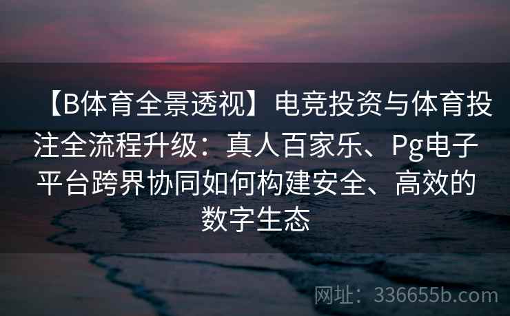 【B体育全景透视】电竞投资与体育投注全流程升级：真人百家乐、Pg电子平台跨界协同如何构建安全、高效的数字生态