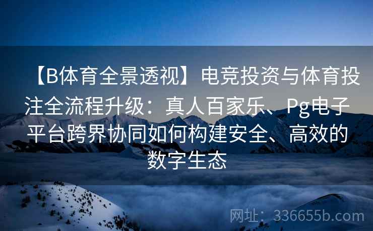 【B体育全景透视】电竞投资与体育投注全流程升级：真人百家乐、Pg电子平台跨界协同如何构建安全、高效的数字生态